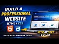 Build a Professional Website with HTML & CSS | Step by Step Modern & Responsive Tutorial 2026