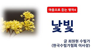 [다시읽는명수필4] 최원현 수필 '낯빛'. 한국수필가협회 이사장