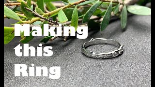 Making a Twig Pattern Diamond Wedding Band in White Gold