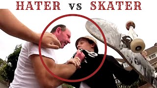SKATERS vs HATERS | People are Angry with Skateboarding... Police Scooters Mom Dad Kids Cars Bikers