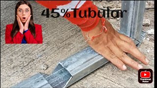 How to cut 45° tubular(Paano mag cut ng 45° tubular)#@KONSTRAKSIYONBOY28