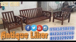 Awesome Teak wood 3+1+1 Sofa Structure @ Antique liker