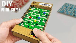 How to Make Mini Board Game Marble Labyrinth out of Cardboard