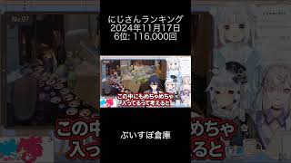 2024年11月17日 にじさんランキング 6位: ぶいすぽ倉庫 PICKUP