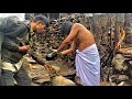 The custom of the Magar community to worship the land(Bhume Puja)by sheep and himalayan flowers.Ep-9