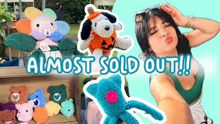 I ALMOST SOLD OUT! + crochet mystery bags, making my own signage, market prepping+ so much more!