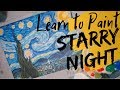 How to Paint Van Gogh Starry Night - Art Video - Acrylic Painting on Canvas