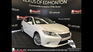 White 2013 Lexus ES 350 Technology Package Review Edmonton Alberta - Lexus of Edmonton