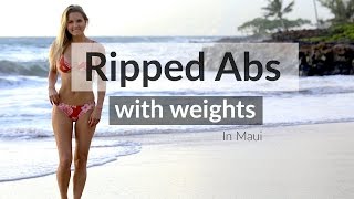 How to Get Ripped Abs with Weights | Rebecca Louise