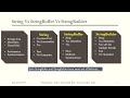 Java - Difference between String, StringBuffer and StringBuilder