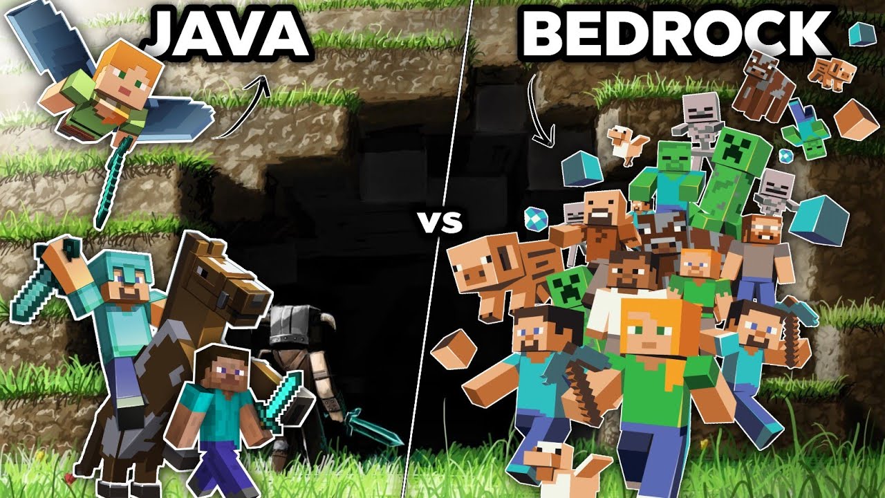 Minecraft Java Vs Bedrock | DIFFERENCES Between Both Versions ...