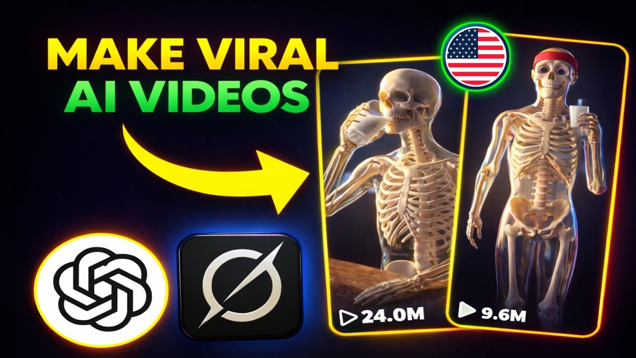 Make Viral Skeleton Shorts Using Ai Free Method рџ ў Youtube