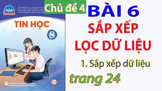 Bài 6 - Chủ đề 4 - Tin học 8 - Sắp xếp và lọc dữu liệu (1. Sắp xếp dữ liệu) - Chân trời sáng tạo