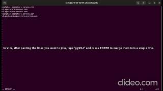 How to join multiple lines into a single line in vim.