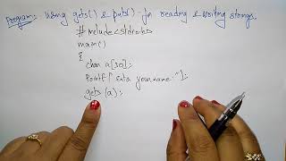 functions in c programming | gets and puts | Simple Program | C Programming | Lec-37
