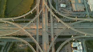 I-10 Katy freeway interception. Houston Texas. Shot on Dji Spark drone