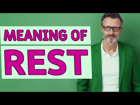Is rest a noun or verb?
