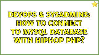 DevOps & SysAdmins: How to connect to MySQL database with HipHop PHP?