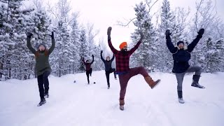 Video| Punjabi Teaching Bhangra To Canadian Students In Freezing Temperature Amid Snowfall