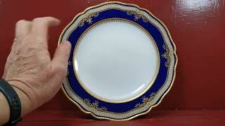 Antique Spode R416 Blue and White China Dessert Plate