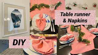 DIY Table runner, Table Napkins and Tassels in15 minutes | SPECIAL EVENTS Dining Table decor, how to