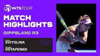 J. Ostapenko vs. E. Svitolina  | 2021 Gippsland Trophy Round 3 | WTA Match Highlights