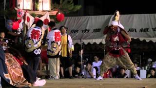 柿谷青年団の獅子殺し１、２０１２年上庄祭り,Toyama,Japan