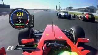 F1 2012 - Felipe Massa double overtakes at Interlagos FULL HD