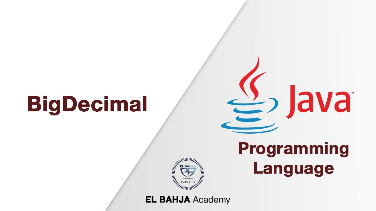 15 Bigdecimal Java Darija Youtube