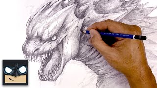 How To Draw Godzilla | Beginner Sketch Tutorial (Step-by-Step)