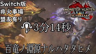 【MHR:SB】百竜ノ淵源ナルハタタヒメ3分14秒討伐 ヴァイスorヴァーチ使用（Switch版・非火事場・盟友有り）【ライトボウガン】【モンハンライズ】【サンブレイク】