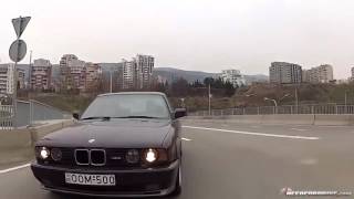 BMW E34 M5 Driving Drifting in TBILISI streets