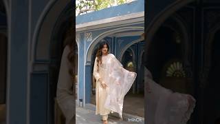 Mulmul Cotton Suitset Organza Dupptta💗#shortvideo #fashiontrends #viralvideo #2k24 #viral