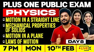 +1 Physics | Motion in a Straight Line | Mechanical Properties | Motion in a Plane | Laws of Motion