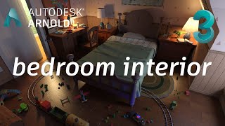 Arnold tutorial - Rendering a children's bedroom interior scene with MAXtoA