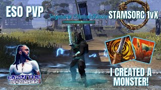 ESO PVP: I CREATED A MONSTER!! STAMSORC 1vX 15+ kills