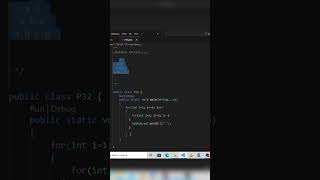 Print Alphabet Pattern 3 Program in java l #alphabetpattern #trending #java #programming#shorts