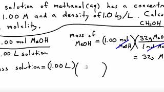 molality and molarity