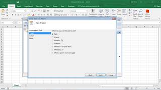 Microsoft Windows Task Scheduler with Microsoft Excel