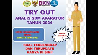 TERBARU! TRY OUT SOAL ANALIS SDM APARATUR