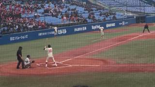 日本大学 京田  先制のタイムリースリーベース 神宮大会 2016/11/14