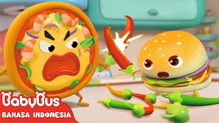 Kelompok Pizza VS Kelompok Hamburger | Lagu Makanan | Lagu Anak-anak | Bahasa Indonesia | BabyBus