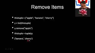 Python Tuples removing element and updating Tuples