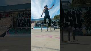 Best rail trick #rollerskating