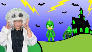 Scientist Assistant Tricks PJ Masks and Paw Patrol with her Spooky Potion