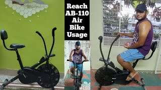Usage & Review Of Reach AB-110 Air Bike |  Exercise Fitness Cycle | Non Sponsored