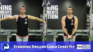 Standing Decline Cable Chest Fly