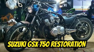 Suzuki GSX 750 1981 Complete Restoration At Redline Bespoke MC Works | Hammad Hyder Vlogs