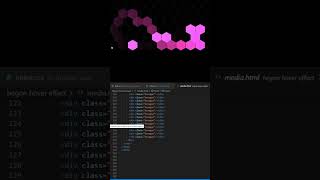 Css hexagon hover effect || html css creative design #shorts