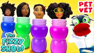 Fizzy The Pet Vet Helps Tiny Disney Encanto Family Stuck In Slime Bottles | Fun Stories For Kids